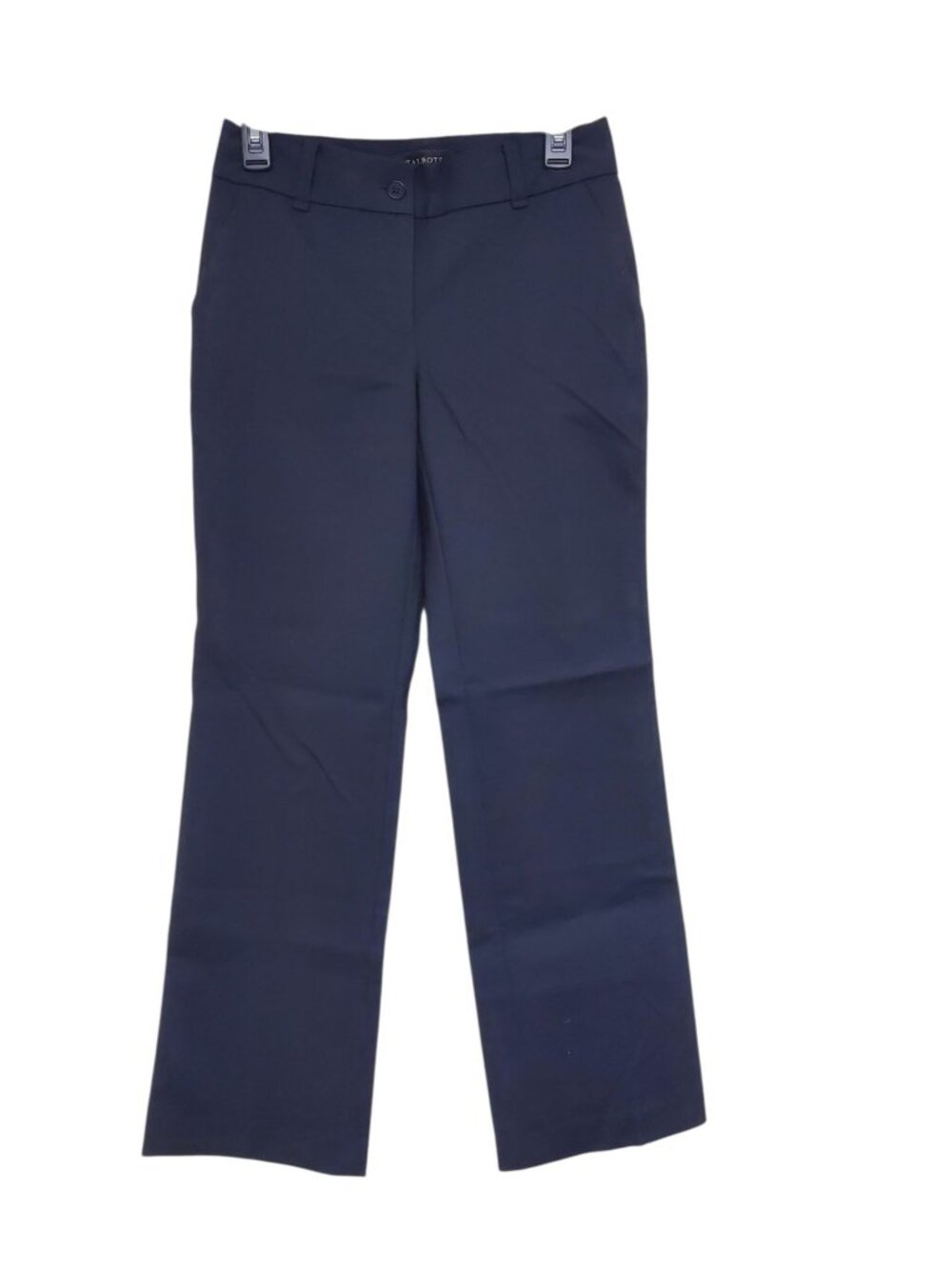 Talbots Petite Heritage Navy Blue Flat Front Career Dress Pants Trouser Size 2P
